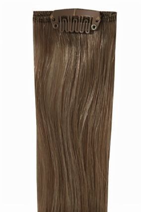 Full Head Clip-In Dark Ash Brown #7 Hair Extensions